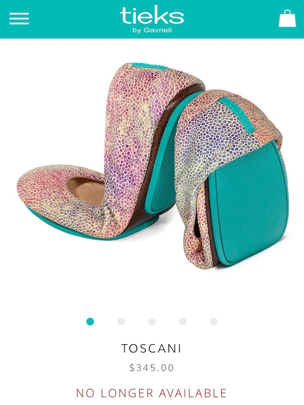 Tieks ToscanI Foldable Leather Ballet Flats Shoes LIMITED EDITION